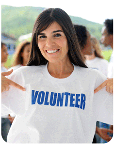 Photo of a volunteer